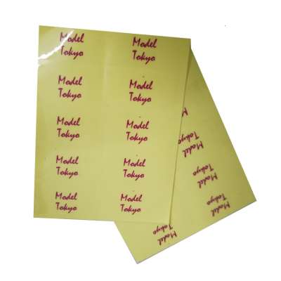 China custom clear print PVC self adhasive sticker